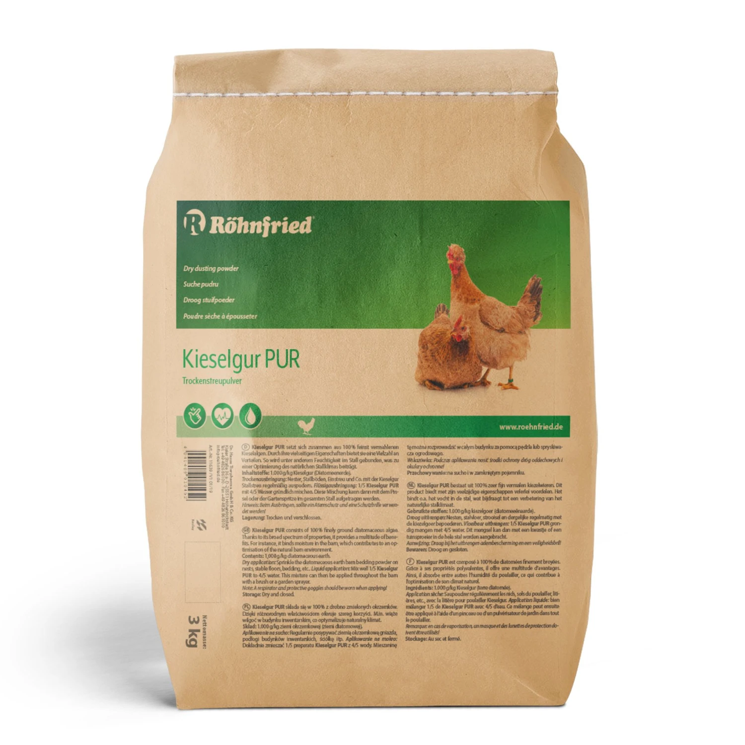 Röhnfried Kieselgur PUR 3kg 1 Röhnfried Kieselgur PUR 3kg